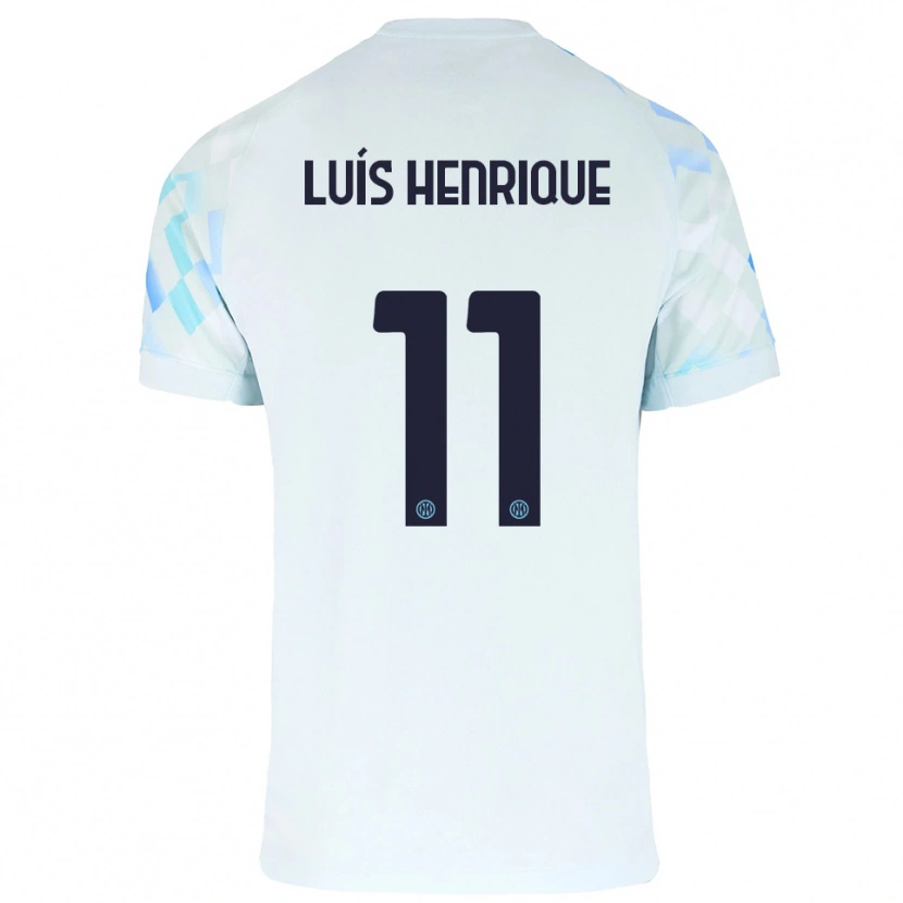 Danxen Męski Luis Henrique #11 Biały Niebieski Wyjazdowa Koszulka 2025/26 Koszulki Klubowe