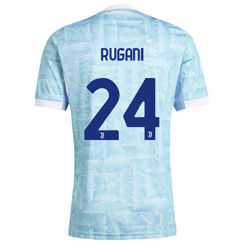 Danxen Męski Daniele Rugani #24 Błękitny Żółty Wyjazdowa Koszulka 2025/26 Koszulki Klubowe