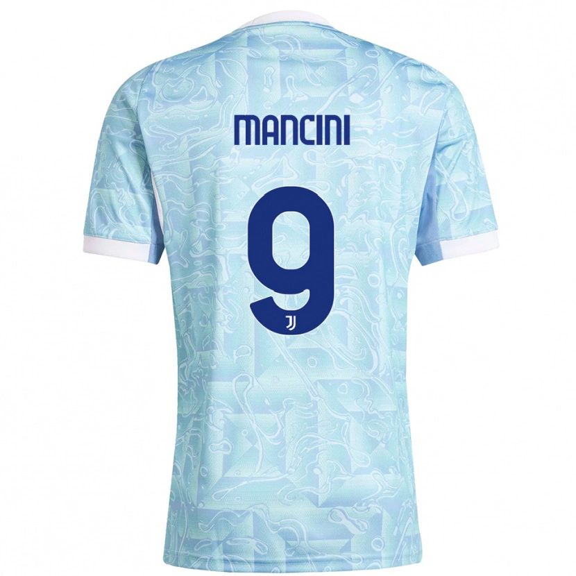 Danxen Męski Tommaso Mancini #9 Błękitny Żółty Wyjazdowa Koszulka 2025/26 Koszulki Klubowe