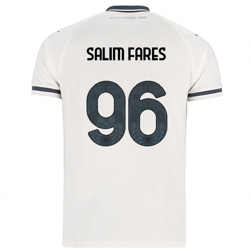 Danxen Męski Mohamed Salim Fares #96 Biały Granatowy Wyjazdowa Koszulka 2025/26 Koszulki Klubowe