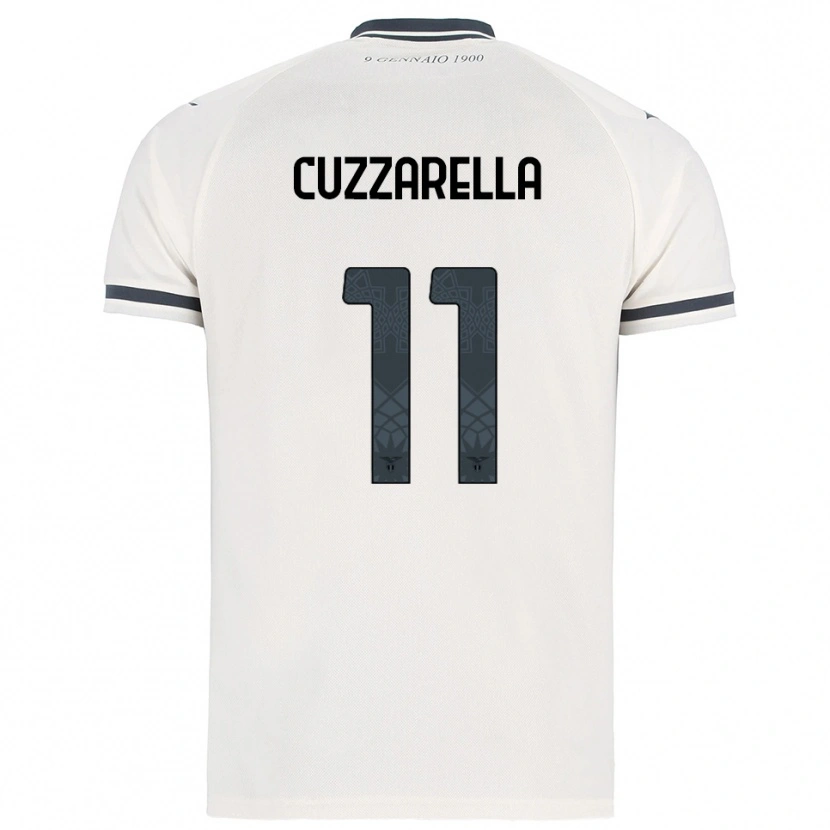 Danxen Męski Cristian Cuzzarella #11 Biały Granatowy Wyjazdowa Koszulka 2025/26 Koszulki Klubowe