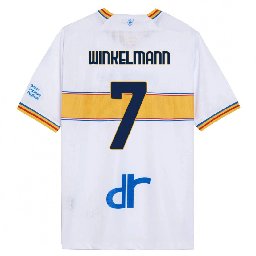 Danxen Męski Till Winkelmann #7 Biały Żółty Wyjazdowa Koszulka 2025/26 Koszulki Klubowe