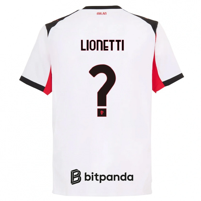 Danxen Męski Francesco Lionetti #0 Biały Czarny Wyjazdowa Koszulka 2025/26 Koszulki Klubowe