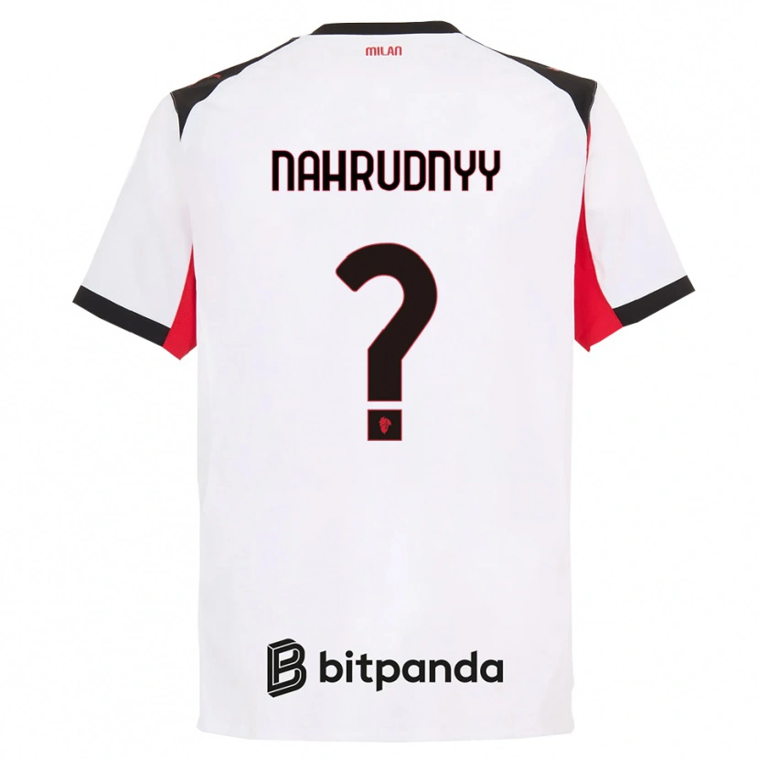 Danxen Męski Vladislav Nahrudnyy #0 Biały Czarny Wyjazdowa Koszulka 2025/26 Koszulki Klubowe