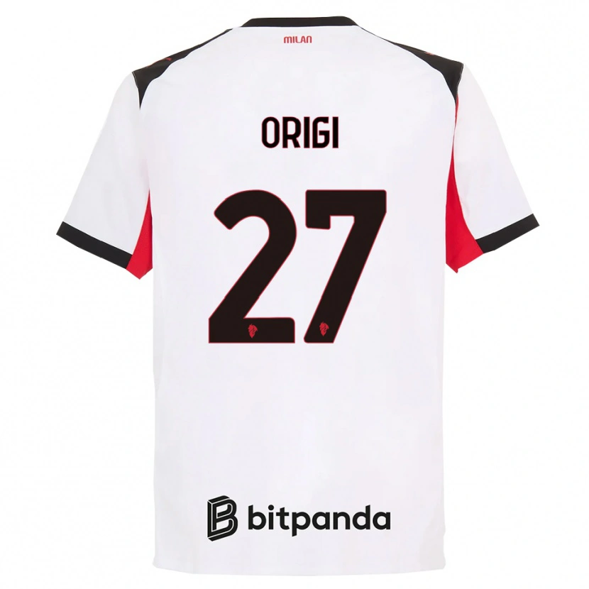 Danxen Męski Divock Origi #27 Biały Czarny Wyjazdowa Koszulka 2025/26 Koszulki Klubowe
