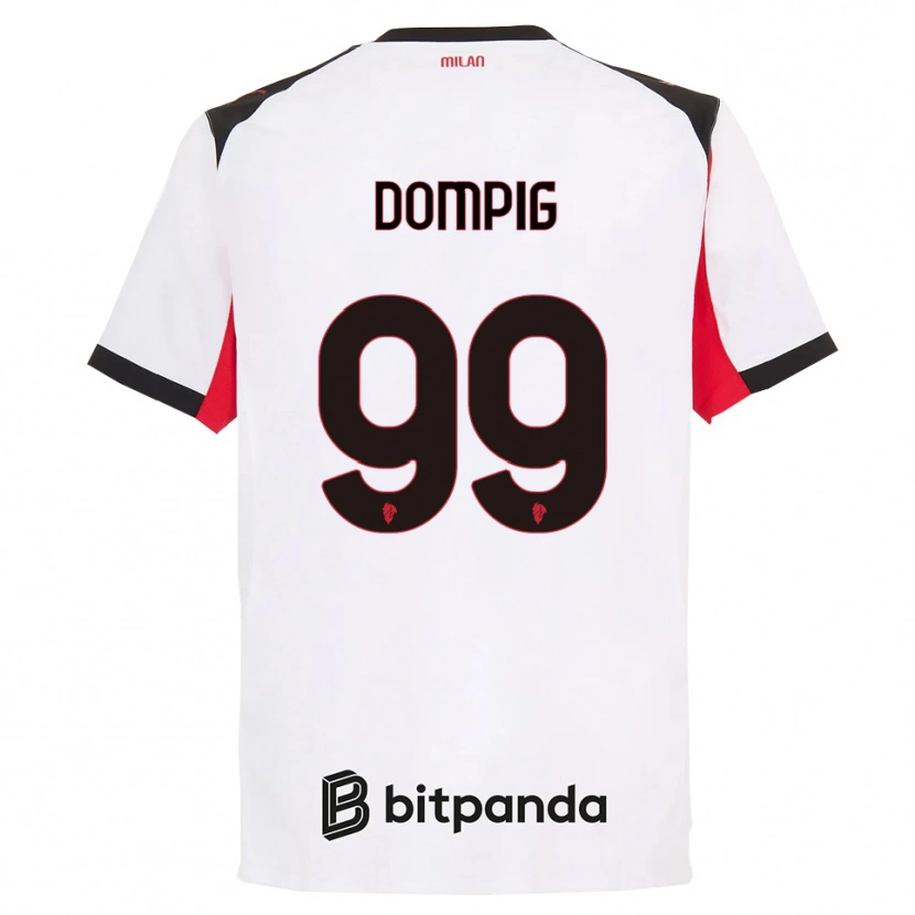 Danxen Męski Chanté-Mary Delorean Dompig #99 Biały Czarny Wyjazdowa Koszulka 2025/26 Koszulki Klubowe