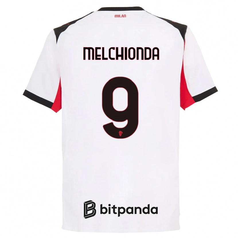 Danxen Męski Marco Melchionda #9 Biały Czarny Wyjazdowa Koszulka 2025/26 Koszulki Klubowe