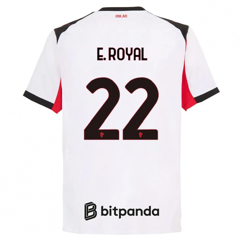 Danxen Męski Emerson Royal #22 Biały Czarny Wyjazdowa Koszulka 2025/26 Koszulki Klubowe