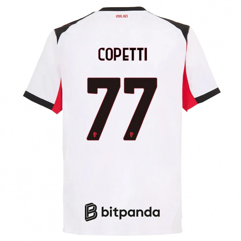 Danxen Męski Matilde Copetti #77 Biały Czarny Wyjazdowa Koszulka 2025/26 Koszulki Klubowe