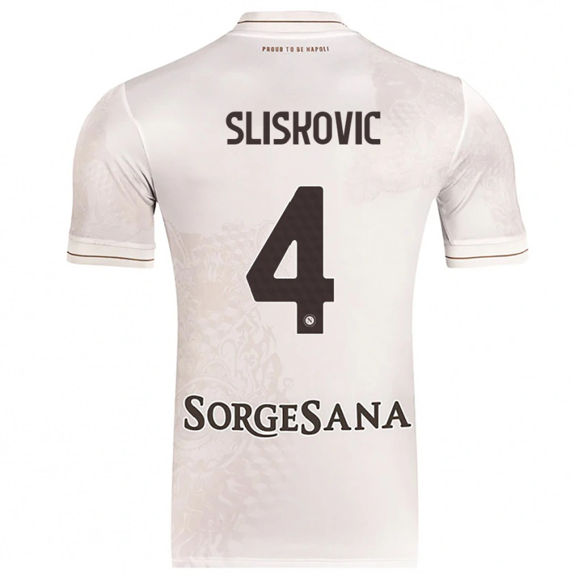 Danxen Męski Gloria Slišković #4 Szampański Brązowy Wyjazdowa Koszulka 2025/26 Koszulki Klubowe