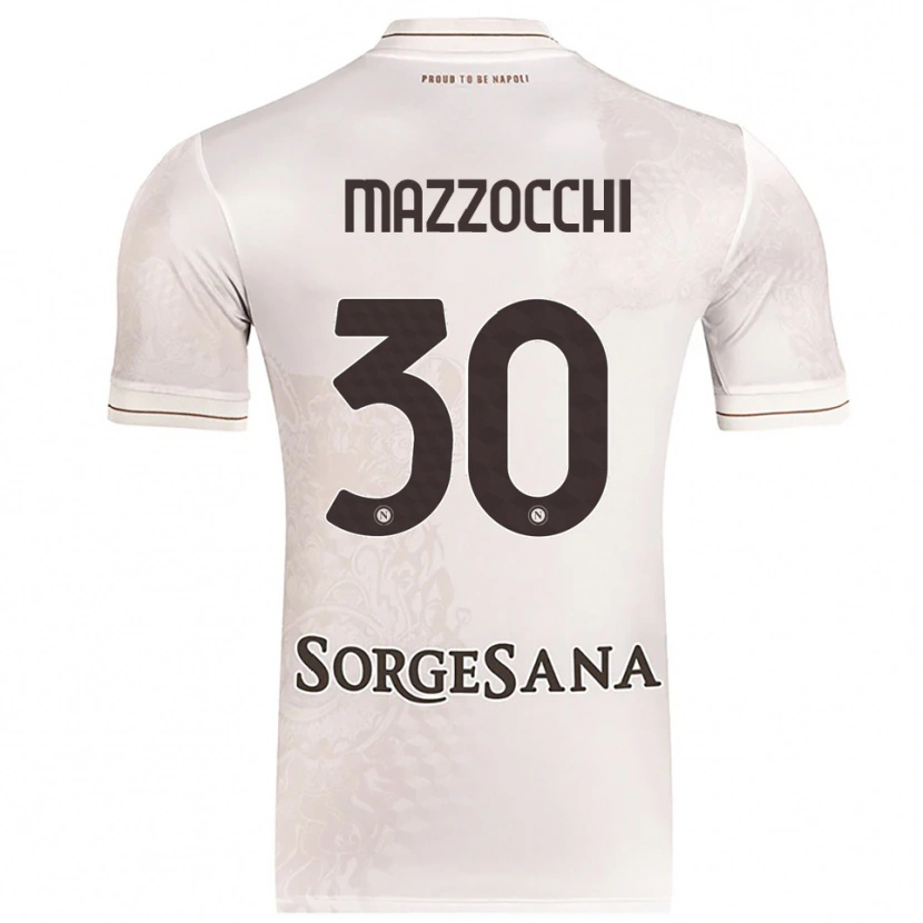 Danxen Męski Pasquale Mazzocchi #30 Szampański Brązowy Wyjazdowa Koszulka 2025/26 Koszulki Klubowe