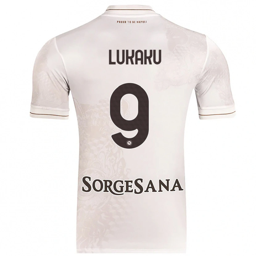 Danxen Męski Romelu Lukaku #9 Szampański Brązowy Wyjazdowa Koszulka 2025/26 Koszulki Klubowe