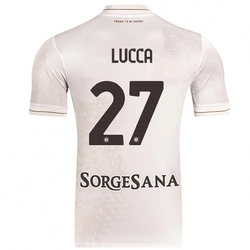 Danxen Męski Lorenzo Lucca #27 Szampański Brązowy Wyjazdowa Koszulka 2025/26 Koszulki Klubowe