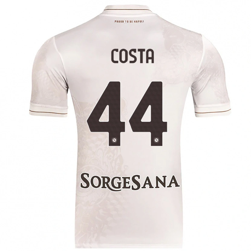 Danxen Męski Filippo Costa #44 Szampański Brązowy Wyjazdowa Koszulka 2025/26 Koszulki Klubowe