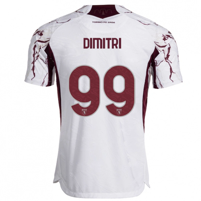 Danxen Męski Matteo Dimitri #99 Biały Burgundowy Wyjazdowa Koszulka 2025/26 Koszulki Klubowe