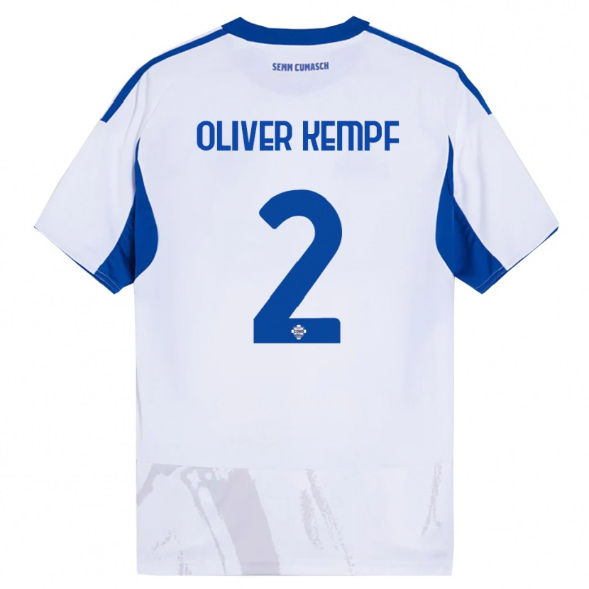 Danxen Męski Marc Oliver Kempf #2 Biały Niebieski Wyjazdowa Koszulka 2025/26 Koszulki Klubowe