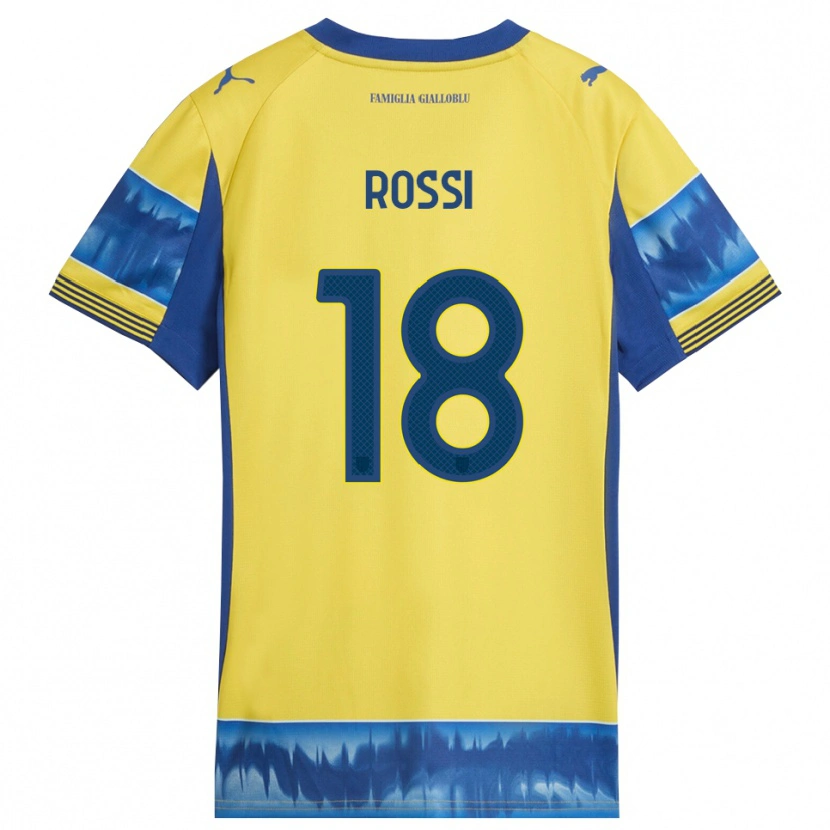 Danxen Męski Diego Rossi #18 Żółty Niebieski Wyjazdowa Koszulka 2025/26 Koszulki Klubowe