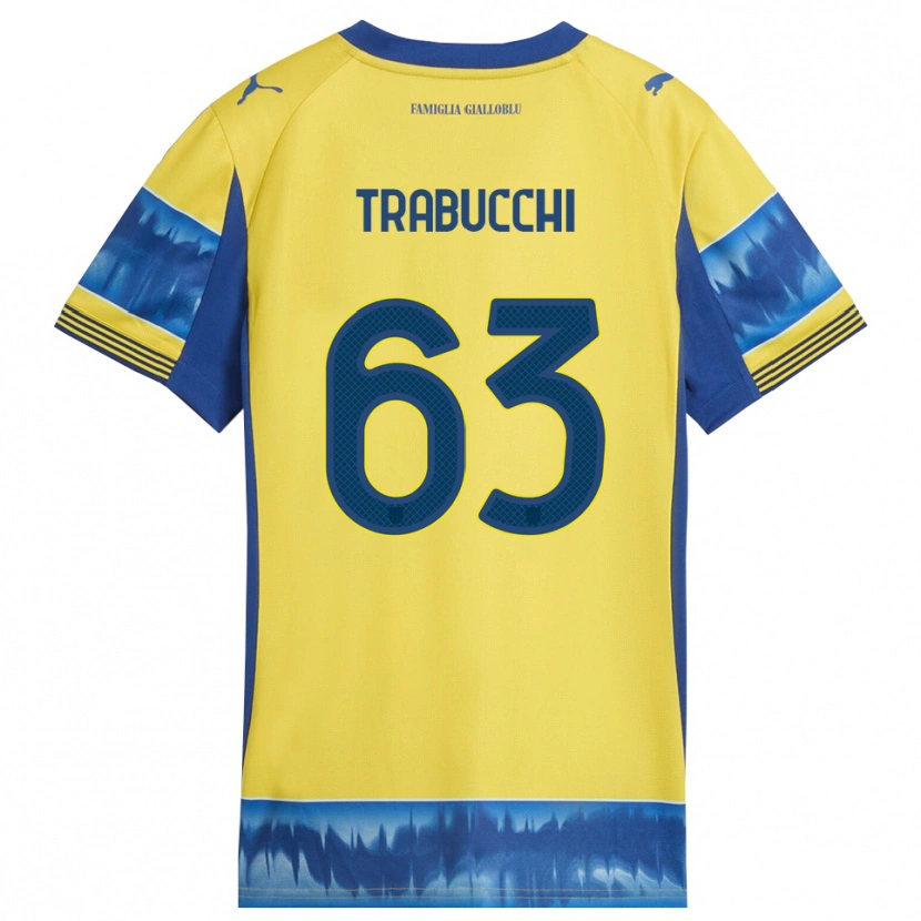 Danxen Męski Nicolas Trabucchi #63 Żółty Niebieski Wyjazdowa Koszulka 2025/26 Koszulki Klubowe