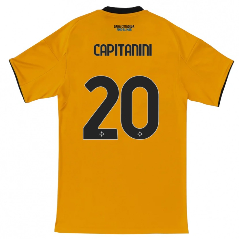 Danxen Męski Diego Capitanini #20 Pomarańczowy Niebieski Wyjazdowa Koszulka 2025/26 Koszulki Klubowe
