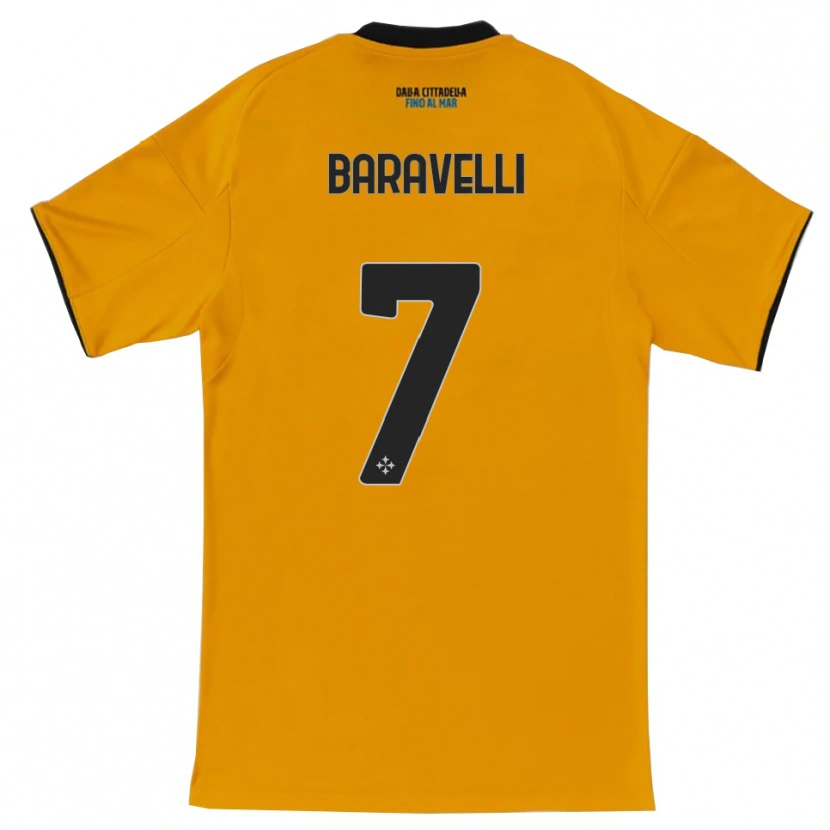 Danxen Męski Rocco Baravelli #7 Pomarańczowy Niebieski Wyjazdowa Koszulka 2025/26 Koszulki Klubowe