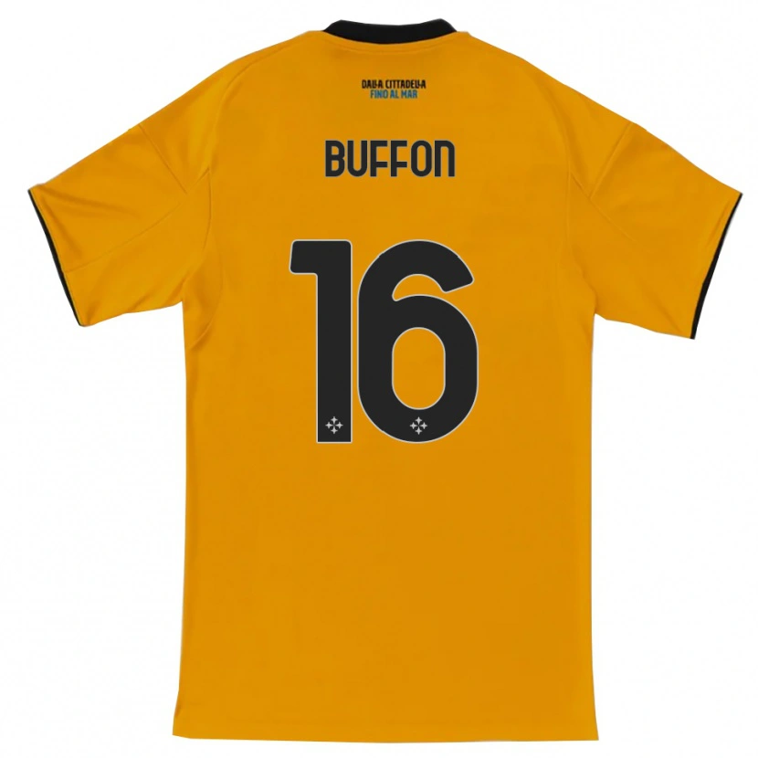 Danxen Męski Louis Buffon #16 Pomarańczowy Niebieski Wyjazdowa Koszulka 2025/26 Koszulki Klubowe