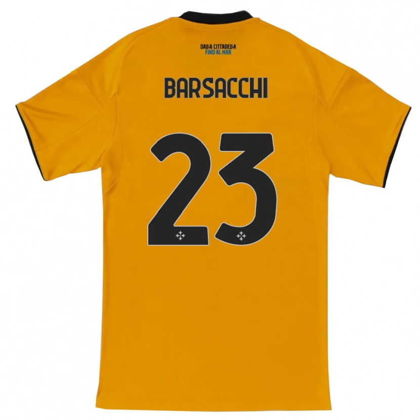 Danxen Męski Cristian Barsacchi #23 Pomarańczowy Niebieski Wyjazdowa Koszulka 2025/26 Koszulki Klubowe