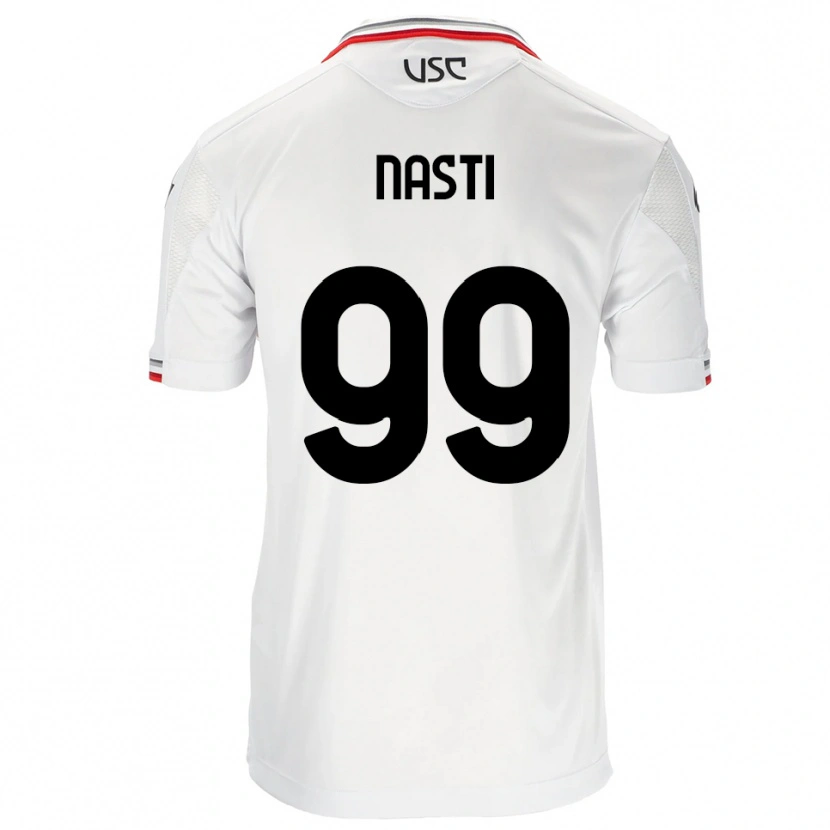 Danxen Męski Marco Nasti #99 Biały Czerwony Wyjazdowa Koszulka 2025/26 Koszulki Klubowe