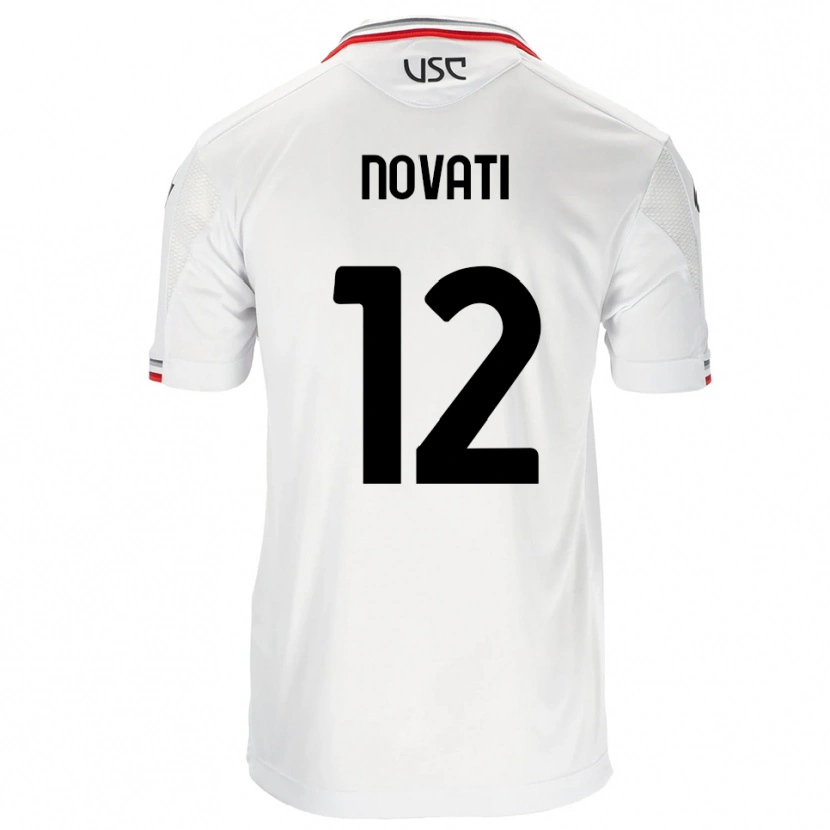Danxen Męski Lorenzo Novati #12 Biały Czerwony Wyjazdowa Koszulka 2025/26 Koszulki Klubowe
