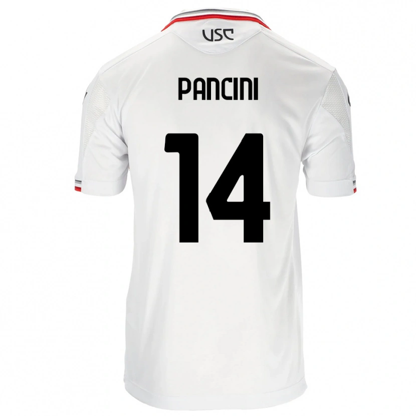 Danxen Męski Alex Pancini #14 Biały Czerwony Wyjazdowa Koszulka 2025/26 Koszulki Klubowe