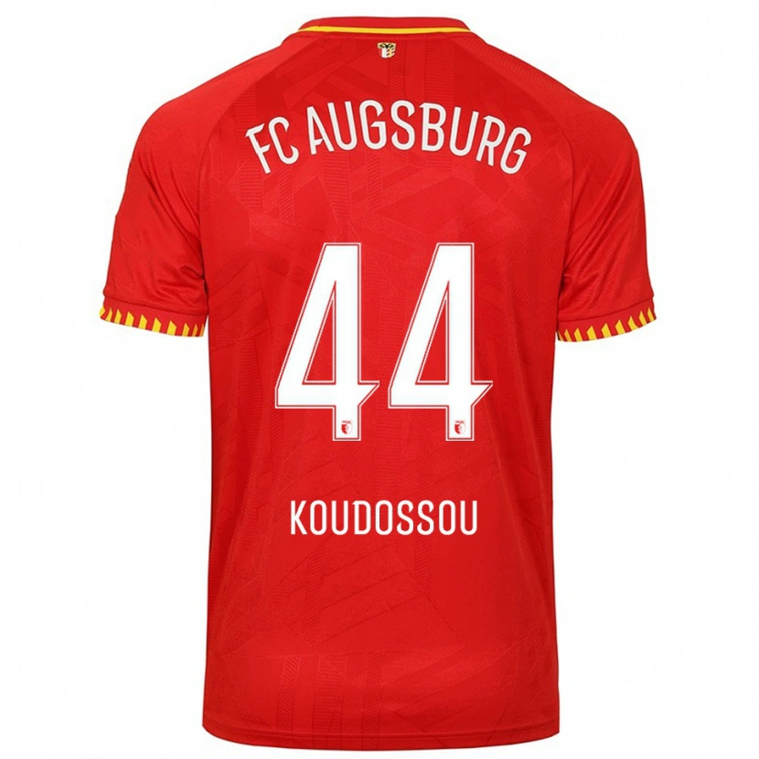 Danxen Męski Henri Koudossou #44 Czerwony Żółty Wyjazdowa Koszulka 2025/26 Koszulki Klubowe