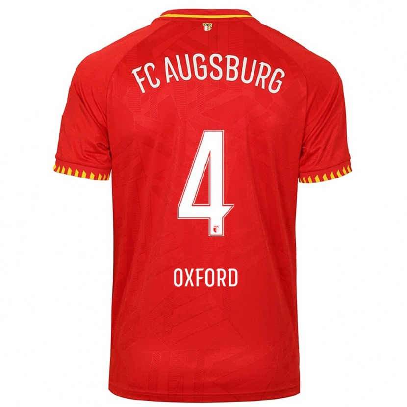 Danxen Męski Reece Oxford #4 Czerwony Żółty Wyjazdowa Koszulka 2025/26 Koszulki Klubowe