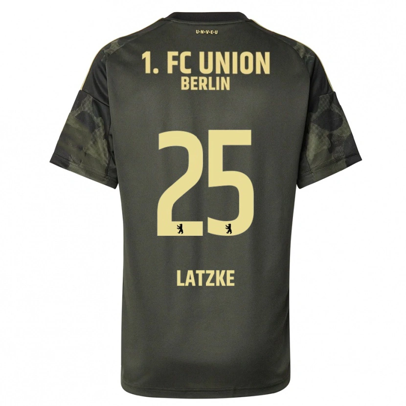 Danxen Męski Jannes Latzke #25 Ciemnozielony Czarny Wyjazdowa Koszulka 2025/26 Koszulki Klubowe