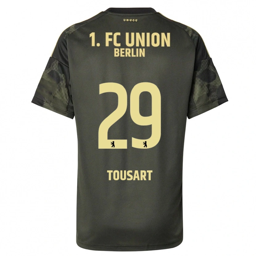 Danxen Męski Lucas Tousart #29 Ciemnozielony Czarny Wyjazdowa Koszulka 2025/26 Koszulki Klubowe