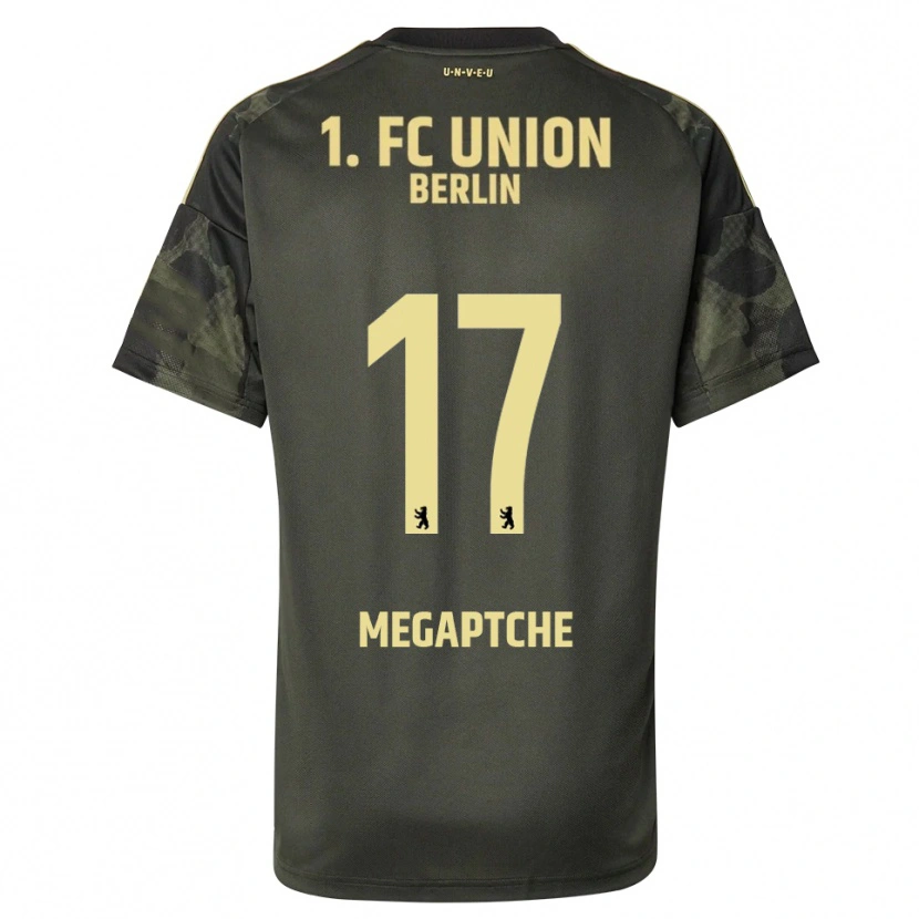 Danxen Męski Yann Megaptche #17 Ciemnozielony Czarny Wyjazdowa Koszulka 2025/26 Koszulki Klubowe