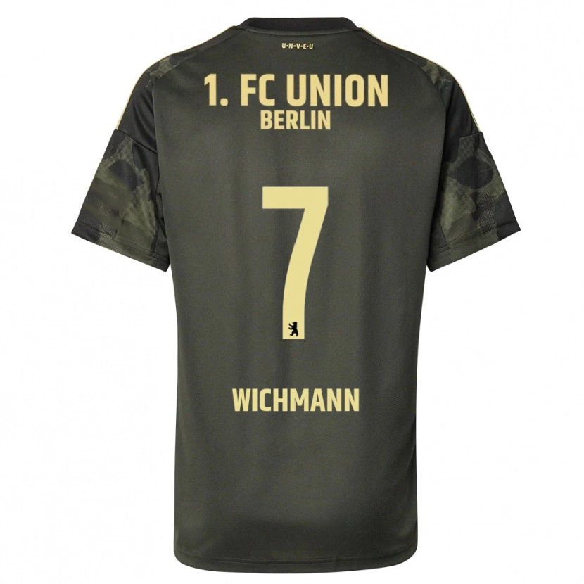 Danxen Męski Julius Wichmann #7 Ciemnozielony Czarny Wyjazdowa Koszulka 2025/26 Koszulki Klubowe