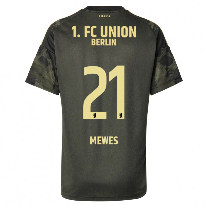 Danxen Męski Gennaro Mewes #21 Ciemnozielony Czarny Wyjazdowa Koszulka 2025/26 Koszulki Klubowe