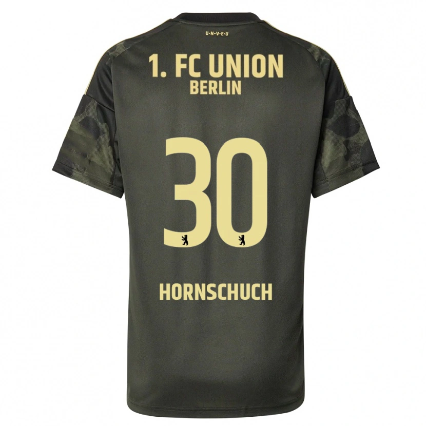 Danxen Męski Sarah Hornschuch #30 Ciemnozielony Czarny Wyjazdowa Koszulka 2025/26 Koszulki Klubowe