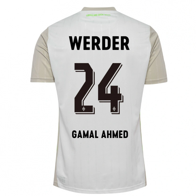 Danxen Męski Adam Gamal Ahmed #24 Biały Czarny Wyjazdowa Koszulka 2025/26 Koszulki Klubowe