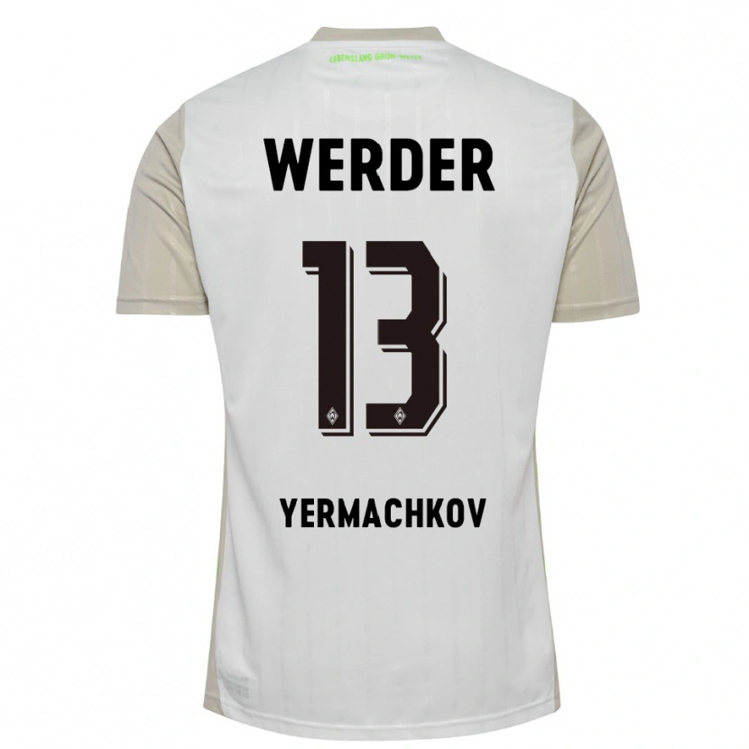 Danxen Męski Ivan Yermachkov #13 Biały Czarny Wyjazdowa Koszulka 2025/26 Koszulki Klubowe