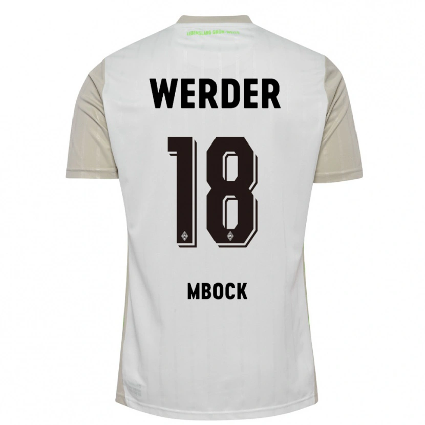 Danxen Męski Princewill Mbock #18 Biały Czarny Wyjazdowa Koszulka 2025/26 Koszulki Klubowe