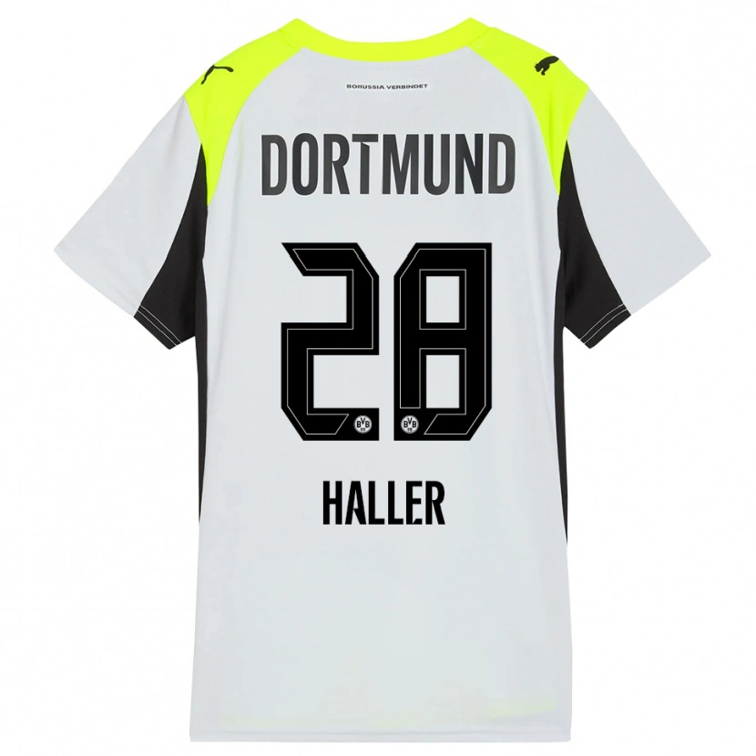 Danxen Męski Sébastien Haller #28 Fluorescencyjny Żółty Wyjazdowa Koszulka 2025/26 Koszulki Klubowe