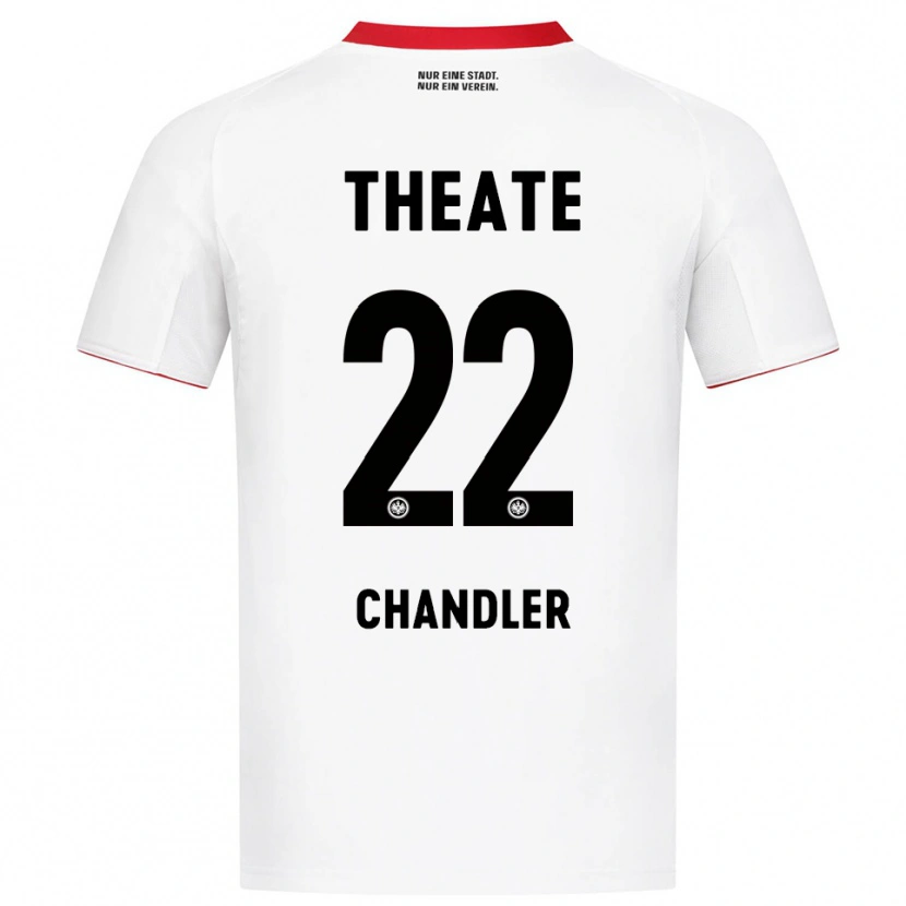Danxen Męski Timothy Chandler #22 Biały Czerwony Wyjazdowa Koszulka 2025/26 Koszulki Klubowe