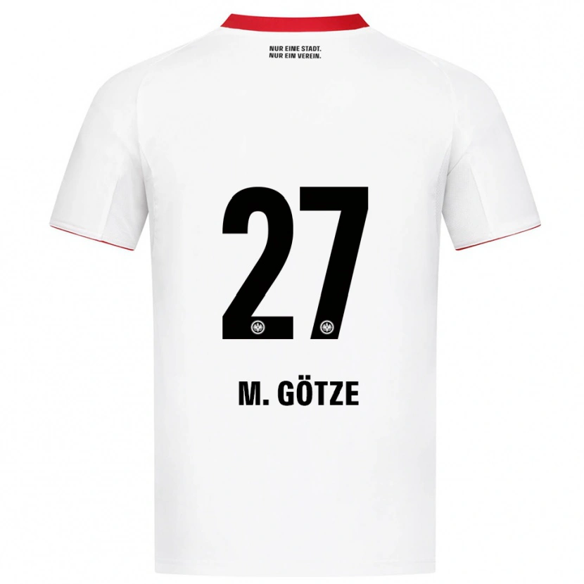 Danxen Męski Mario Götze #27 Biały Czerwony Wyjazdowa Koszulka 2025/26 Koszulki Klubowe