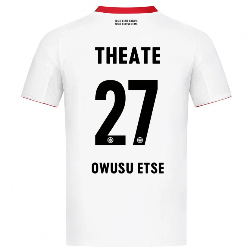 Danxen Męski Collin Owusu Etse #27 Biały Czerwony Wyjazdowa Koszulka 2025/26 Koszulki Klubowe