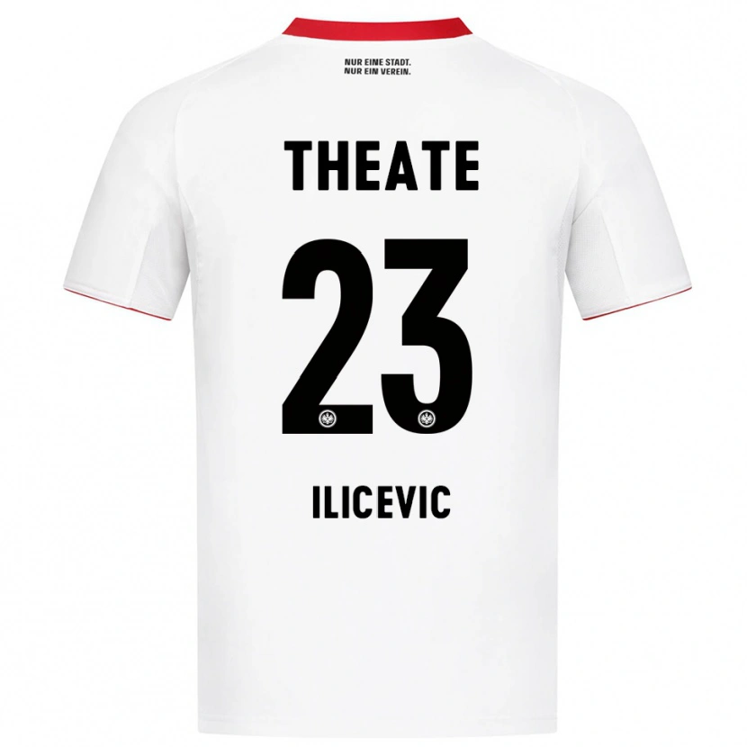 Danxen Męski Niko Ilicevic #23 Biały Czerwony Wyjazdowa Koszulka 2025/26 Koszulki Klubowe