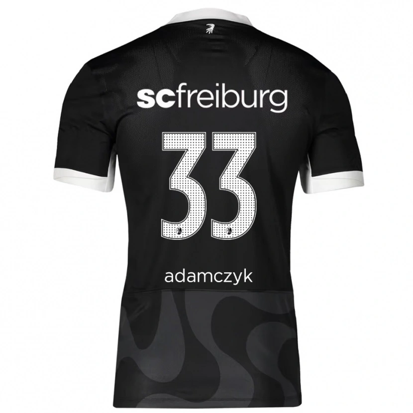 Danxen Męski Rebecca Adamczyk #33 Czarny Biały Wyjazdowa Koszulka 2025/26 Koszulki Klubowe