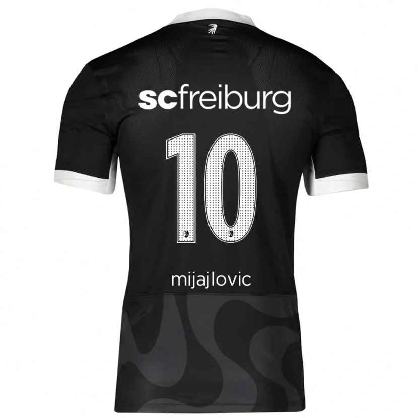 Danxen Męski Mladen Mijajlovic #10 Czarny Biały Wyjazdowa Koszulka 2025/26 Koszulki Klubowe