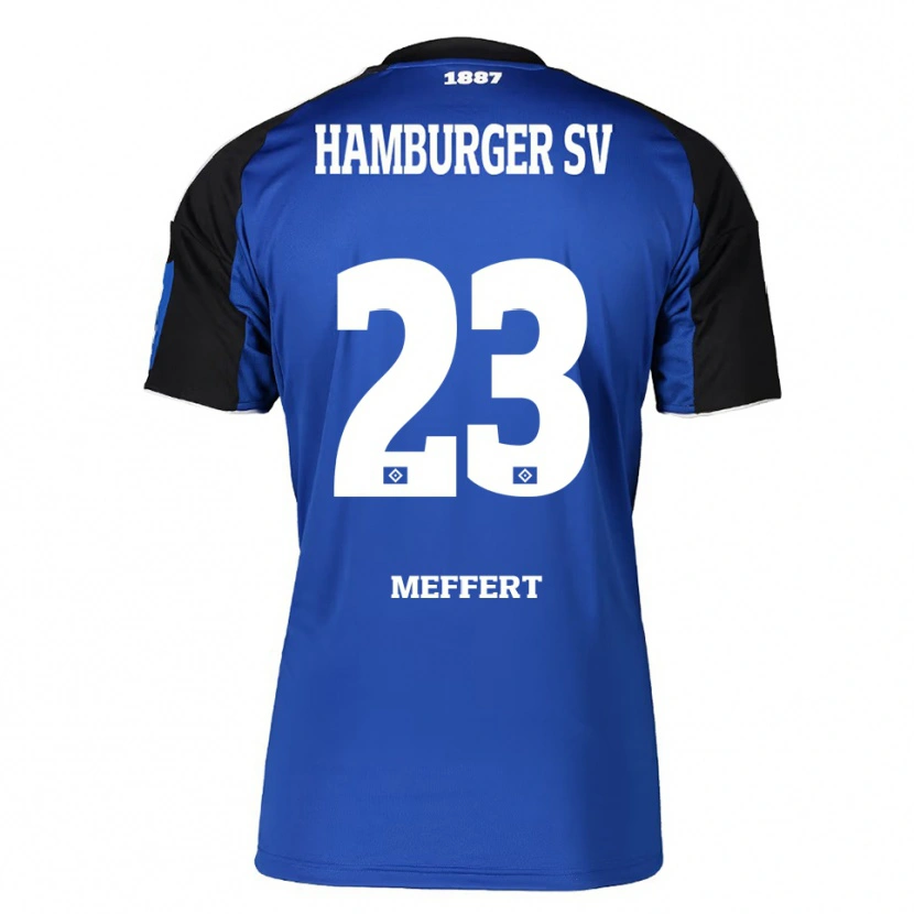 Danxen Męski Jonas Meffert #23 Niebieski Czarny Wyjazdowa Koszulka 2025/26 Koszulki Klubowe