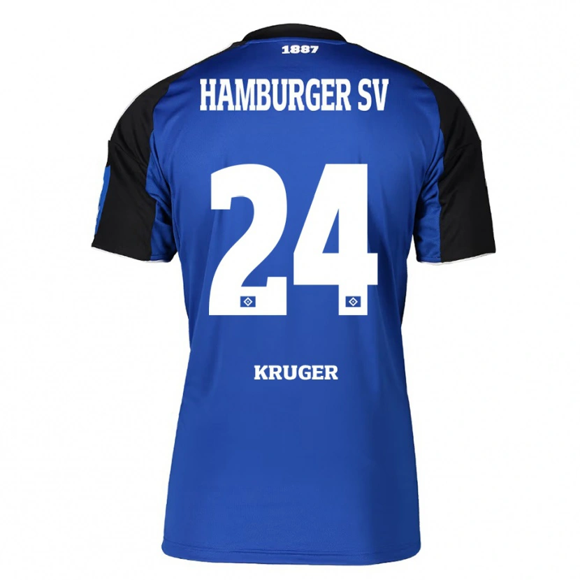 Danxen Męski Artur Krüger #24 Niebieski Czarny Wyjazdowa Koszulka 2025/26 Koszulki Klubowe