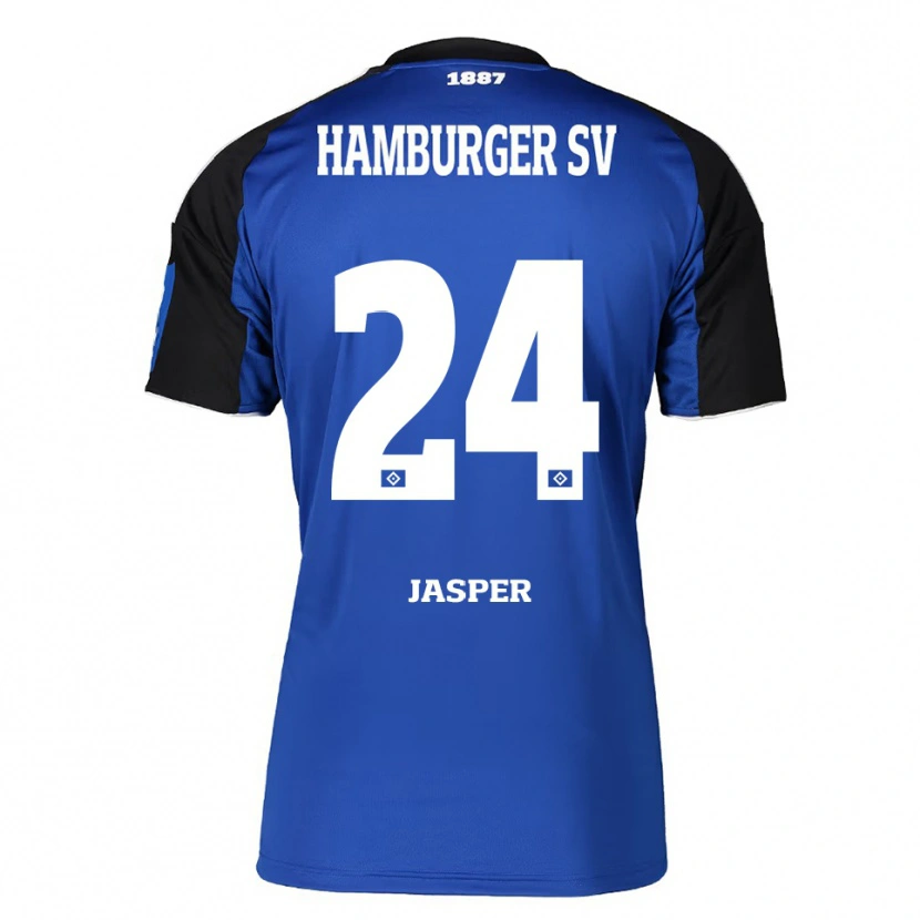 Danxen Męski Jan-Lukas Jasper #24 Niebieski Czarny Wyjazdowa Koszulka 2025/26 Koszulki Klubowe